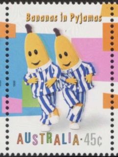 Australia-1999-Childrens-television-programmes-45-cent-Multi-P14-5-x-14-Bananas-in-Pyjamas-SG1872