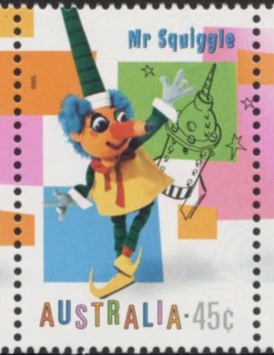 Australia-1999-Childrens-television-programmes-45-cent-Multi-P14-5-x-14-Mr-Squiggle-SG1873