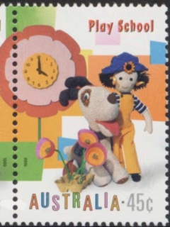 Australia-1999-Childrens-television-programmes-45-cent-Multi-P14-5-x-14-Play-School-clock