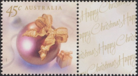 Australia-1999-Greeting-stamps-45-cent-Multi-P14-5-x-14-Christmas-decoration-SG1988