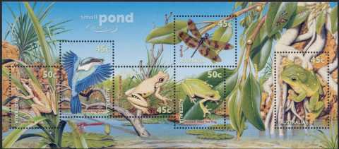 Australia-1999-National-Stamp-Collecting-Month-Small-Pond-Life-1-95-dollar-Multi-P14-50-SGMS1913