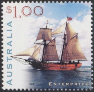 Australia-1999-Sailing-Ships-1-dollar-Multi-P14-5-x-14-Enterprise-replica