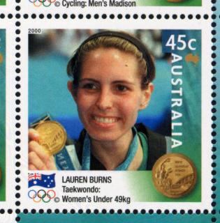 Australia-2000-Australia-Gold-Medallists-Sydney-2000-Olympic-Games-45-cent-Multi-P11-50-Lauren-Burns