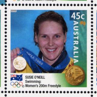 Australia-2000-Australia-Gold-Medallists-Sydney-2000-Olympic-Games-45-cent-Multi-P11-50-Susie-ONeill