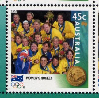 Australia-2000-Australia-Gold-Medallists-Sydney-2000-Olympic-Games-45-cent-Multi-P11-50-Womens-Hockey-30-Sep-SG2040-A