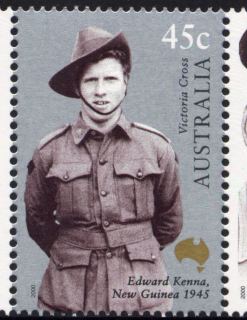 Australia-2000-Australias-first-Victoria-Cross-100-years-45-cent-Multi-P14-5-x-14-Private-Edward-Kenna