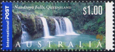 Australia-2000-International-Stamps-Views-of-Australia-1-dollar-Multi-P14-5-x-14-Nandroya-falls