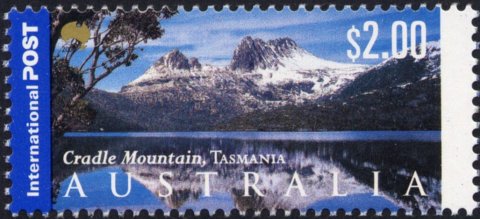 Australia-2000-International-Stamps-Views-of-Australia-2-dollar-Multi-P14-5-x-14-Cradle-Mountain