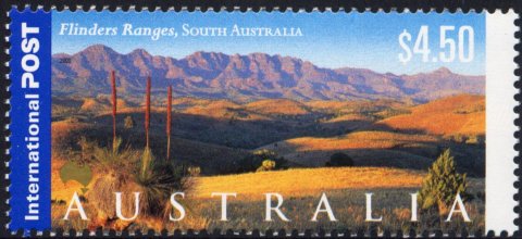 Australia-2000-International-Stamps-Views-of-Australia-4-5-dollar-Multi-P14-x-14-5-Flinders-Ranges