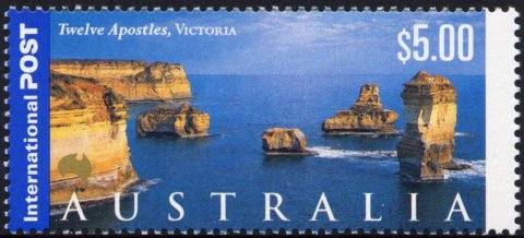 Australia-2000-International-Stamps-Views-of-Australia-5-dollar-Multi-P14-x-14-5-Twelve-Apostles