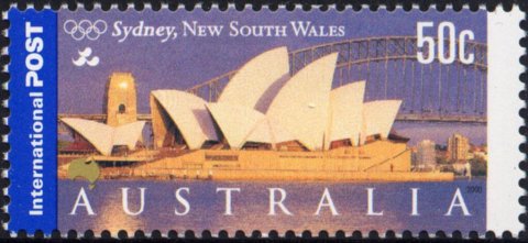 Australia-2000-International-Stamps-Views-of-Australia-50-cent-Multi-P14-5-x-14-Sydney-Opera-House