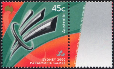 Australia-2000-Paralympic-Torch-45-cent-Multi-P14-4-x-14-Paralympic-games-logo