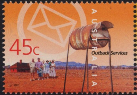 Australia-2001-Outback-Services-45-cent-Multi-P13-9-x-14-6-Postal-Services