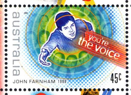 Australia-2001-Rock-Australia-45-cent-Multi-P13-9-x-14-6-John-Farnham-1986-Youre-the-Voice-SG2083