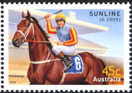 Australia-2002-Champion-Racehorses-45-cent-Multi-P14-x-14-5-Sunline-SG2250