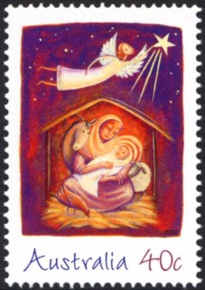 Australia-2002-Christmas-2002-40-cent-Multi-P14-5-x-14-Nativity-scene-SG2251