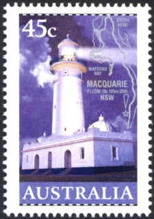 Australia-2002-Lighthouses-45-cent-Multi-P14-5-x-14-Macquarie-Lighthouse