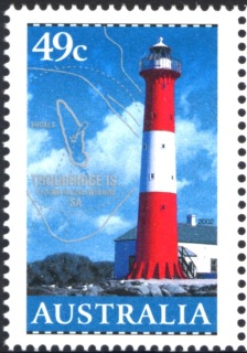 Australia-2002-Lighthouses-49-cent-Multi-P14-5-x-14-Troubridge-Is-SG2189