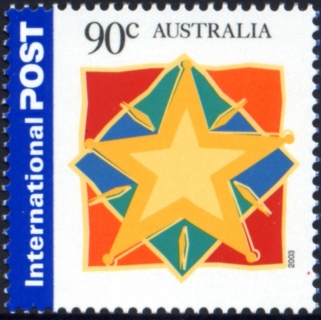 Australia-2003-Peace-and-Goodwill-90-cent-Multi-P14-4-x-14-Clip-art-of-yellow-star-SG2322