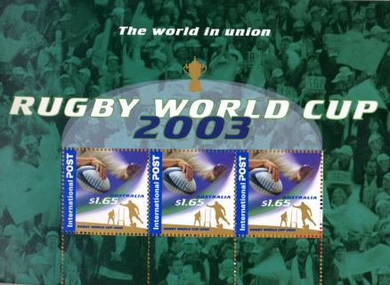 Australia-2003-Rugby-World-Cup-2003-4-95-dollar-Multi-P14-4-x-14-Miniature-sheet