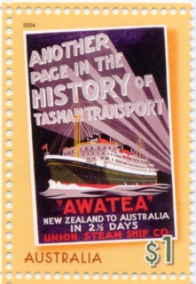 Australia-2004-Bon-Voyage-1-dollar-Multi-P14-6-x-13-85-Union-Steam-Ship-Company