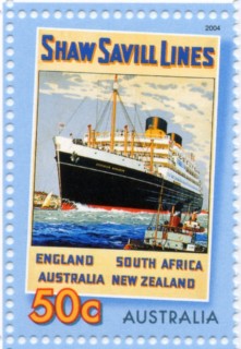 Australia-2004-Bon-Voyage-50-cent-Multi-P14-6-x-13-85-Shaw-Savill-Lines-ship-Dominion-Monarch-1030s-SG2391