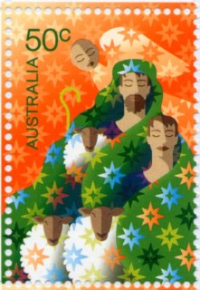 Australia-2004-Christmas-2004-50-cent-Multi-P14-6-x-13-86-Artistic-Joseph-Jesus-SG2461