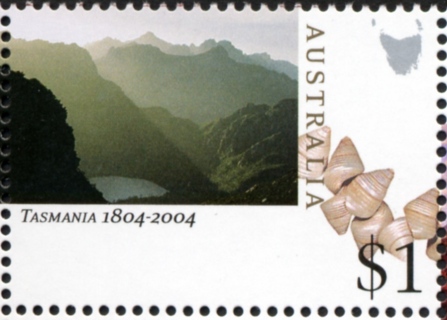 Australia-2004-Tasmania-1804-2004-1-dollar-Multi-P13-86-x-14-6-Mountains-upon-mountains