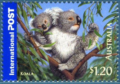 Australia-2005-Bush-wildlife-1-2-dollar-Multi-P13-86-x-14-6-Koala