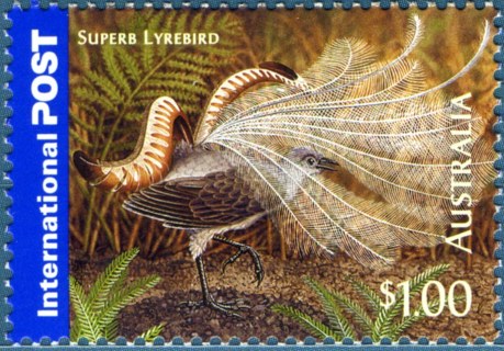 Australia-2005-Bush-wildlife-1-dollar-Multi-P13-86-x-14-6-Superb-lyrebird