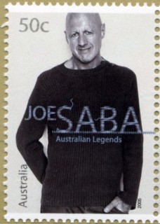 Australia-2005-Fashion-Designers-Legends-series-nine-50-cent-Monochrome-with-coloured-name-P14-6-x-13-86-Joe-Saba-portrait-SG2477