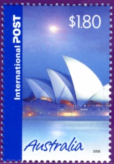 Australia-2005-Marking-the-Occasion-greeting-stamps-and-scenes-of-Australia-1-8-dollar-Multi-P14-6-x-13-86-Sydney-Opera-House-drawing-SG2501