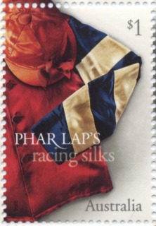 Australia-2005-Sports-Treasures-1-dollar-Multi-P14-6-x-13-86-Racing-silks-of-Phar-lap