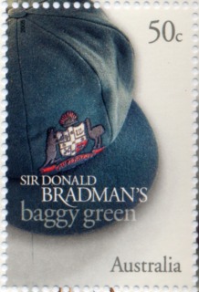 Australia-2005-Sports-Treasures-50-cent-Multi-P14-6-x-13-86-The-baggy-green-cricket-cap-of-Sir-Donald-Bradman