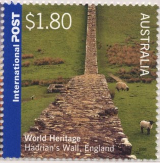 Australia-2005-World-Heritage-Australia-UK-Joint-Issue-1-8-dollar-Multi-P14-28-x-14-28-Hadrians-Wall