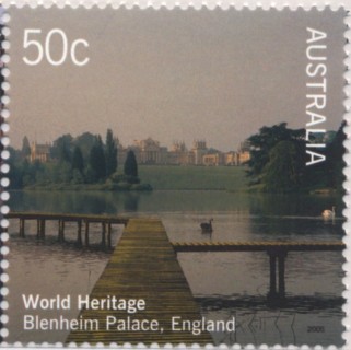 Australia-2005-World-Heritage-Australia-UK-Joint-Issue-50-cent-Multi-P14-28-x-14-28-Blenheim-Palace