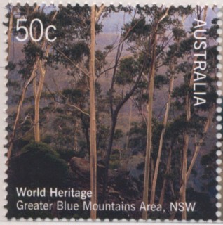 Australia-2005-World-Heritage-Australia-UK-Joint-Issue-50-cent-Multi-P14-28-x-14-28-Greater-Blue-Mountains-scenic-area