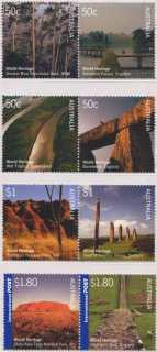 Australia-2005-World-Heritage-Australia-UK-Joint-Issue-7-6-dollar-Multi-P14-28-x-14-28-The-8-stamps-from-Australia-4455-4462-SG