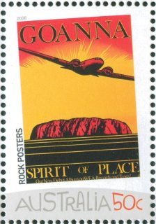 Australia-2006-Australian-Rock-Posters-50-cent-Multi-P14-6-x-13-86-Goannas-Spirit-of-Place