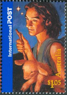 Australia-2006-Christmas-2006-1-05-dollar-Multi-P14-6-x-13-86-Young-Shepherd-Boy-SG2733