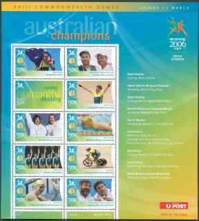 Australia-2006-Commonwealth-Games-Australian-Champions-17-March-2006-10-x-50-cent-Multi-P14-60-x-13-86-Sheet