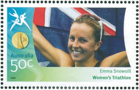 Australia-2006-Commonwealth-Games-Australian-Champions-18-March-2006-50-cent-Multi-P14-60-x-13-86-Gold-Medallist-Emma-Snowsill-Womens-triathlon-SG