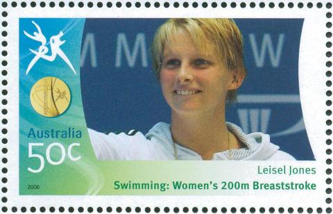 Australia-2006-Commonwealth-Games-Australian-Champions-18-March-2006-50-cent-Multi-P14-60-x-13-86-Gold-Medallist-Liesel-Jones-Swimming-Womens-200m-breaststroke-SG