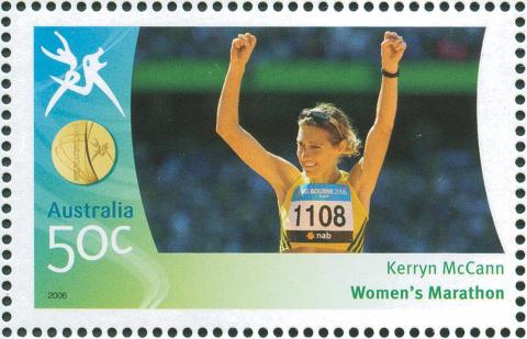 Australia-2006-Commonwealth-Games-Australian-Champions-19-March-2006-50-cent-Multi-P14-60-x-13-86-Gold-Medallist-Kerryn-McCann-Womens-Marathon-SG