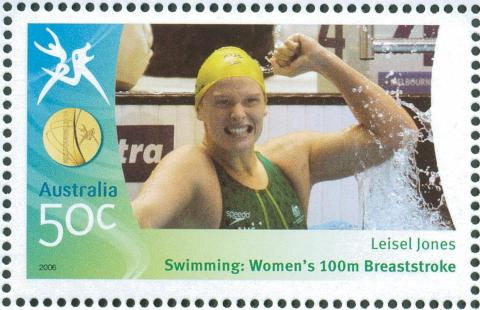 Australia-2006-Commonwealth-Games-Australian-Champions-20-March-2006-50-cent-Multi-P14-60-x-13-86-Gold-Medallist-Leisel-Jones-Swimming-Womens-100m-breaststroke-SG