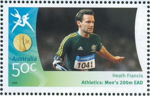 Australia-2006-Commonwealth-Games-Australian-Champions-23-March-2006-50-cent-Multi-P14-60-x-13-86-Gold-Medallist-Heath-Francis-Athletics-Mens-200m-EAD-SG