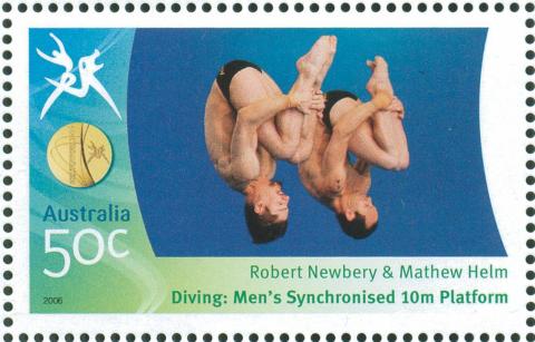 Australia-2006-Commonwealth-Games-Australian-Champions-24-March-2006-50-cent-Multi-P14-60-x-13-86-Gold-Medallists-Robert-Newbery-and-Mathew-Helm