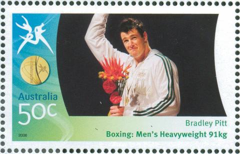 Australia-2006-Commonwealth-Games-Australian-Champions-25-March-2006-50-cent-Multi-P14-60-x-13-86-Gold-Medallist-Bradley-Pitt-Boxing-Mens-heavyweight-91-kg-SG