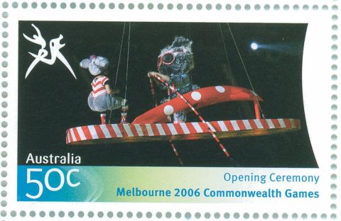 Australia-2006-Commonwealth-Games-Opening-Ceremony-15-March-2006-50-cent-Multi-P14-60-x-13-86-Actors-in-animal-suits-mouse