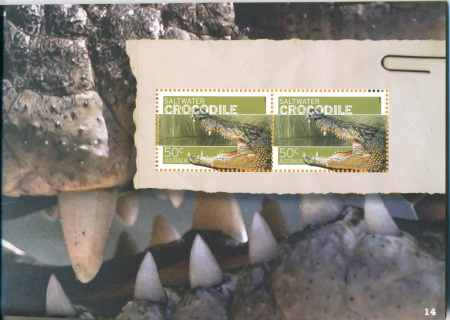 Australia-2006-Dangerous-Australians-Fauna-2-x-50-cent-Multi-P13-86-x-14-6-Pair-crocodile-4795-SG